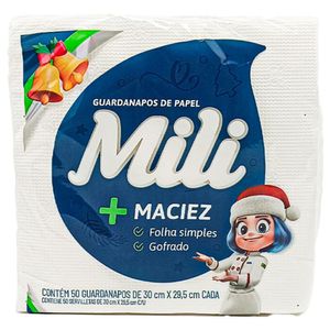 Kit 12 Guardanapos Mili Folhas Simples 30X29,5cm 50 Unidades