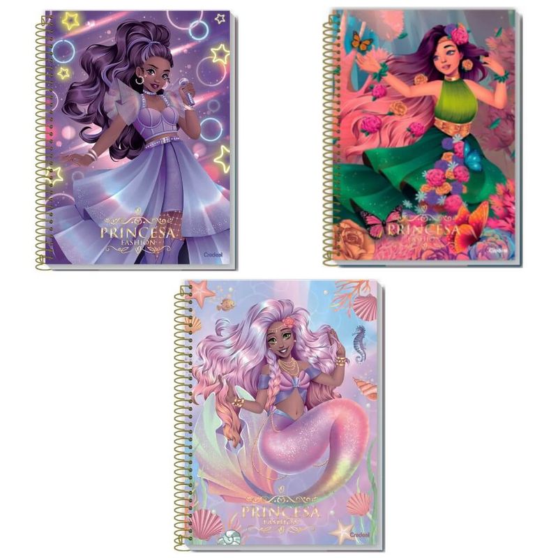 caderno-credeal-princesa-fashion-80-folhas-capa-dura-espiral-273531-2