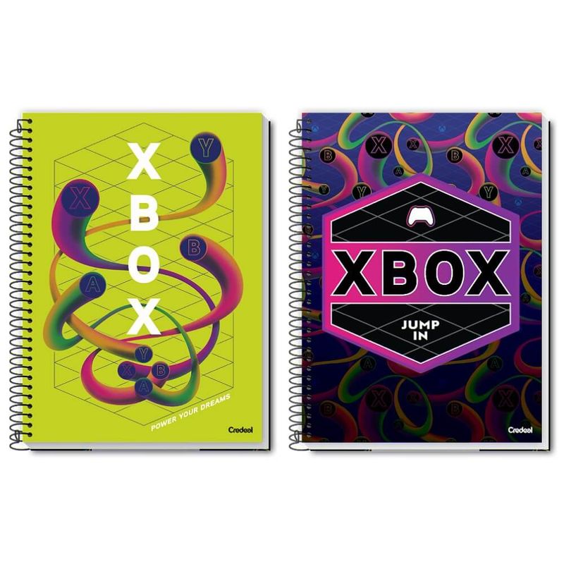 caderno-credeal-xbox-16-materais-capa-dura-espiral-256-folhas-sortido-279465-3