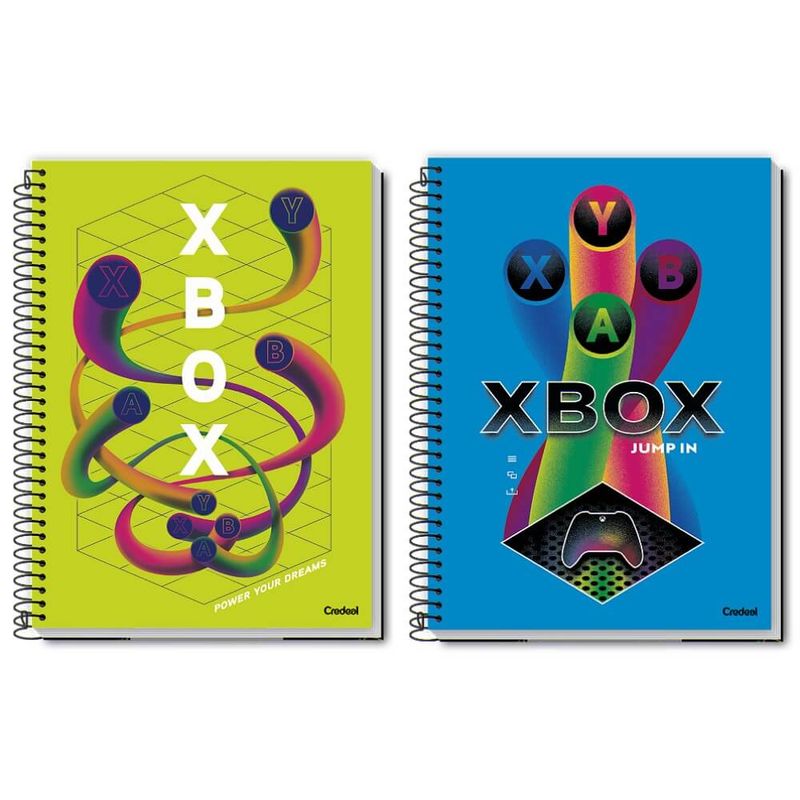 caderno-credeal-xbox-capa-dura-16-materais-256-folhas-espiral-sortido-279465-4