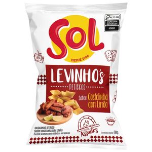 Kit 12 Salgadinho Sol Levinho´s Costelinha com Limão 90g