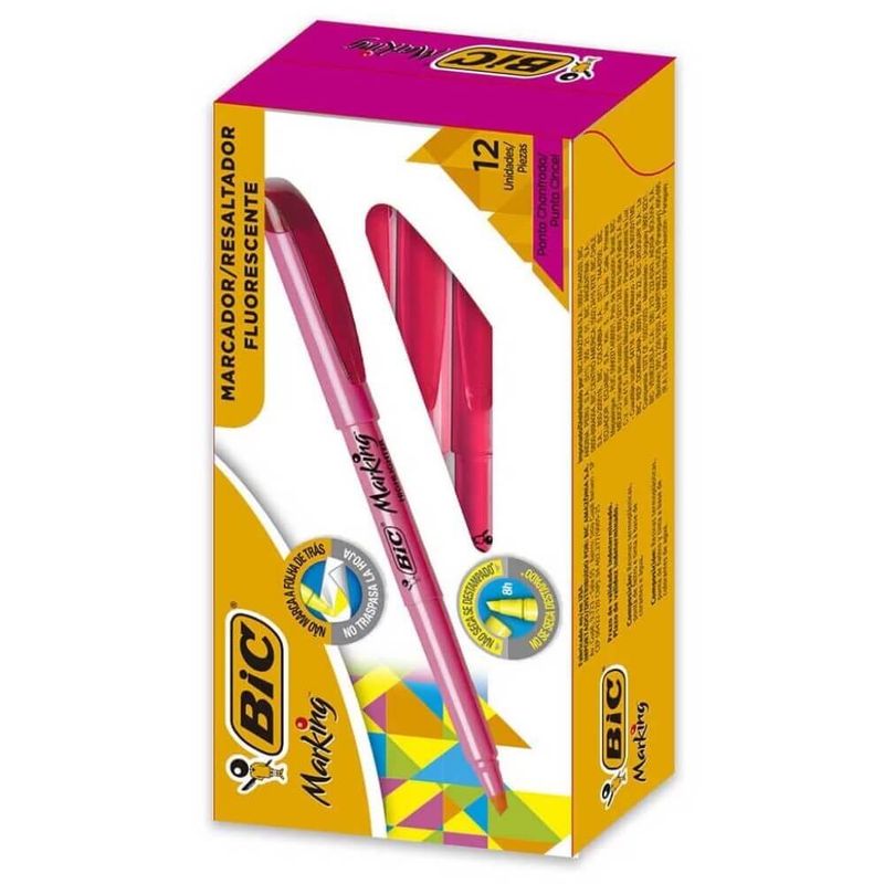 marca-texto-bic-rosa-12-unidades-871362-2