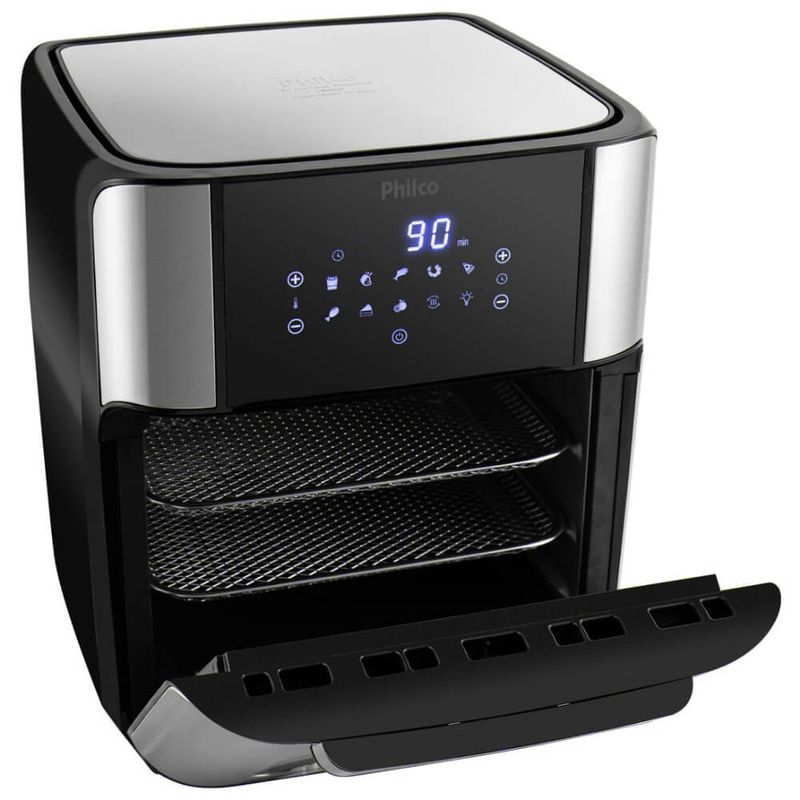fritadeira-air-fryer-philco-oven-4-em-1-sem-oleo-1800w-12-litros-inox-127v-pfr2200-2