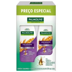 Kit Shampoo 350ml+ Condicionador 350ml Palmolive Naturals Lisos Radiantes