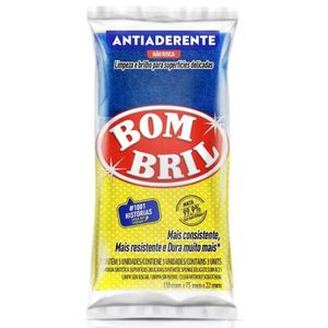 Kit 5 Esponja Bombril Antiderente 3 Unidades Embalagem Econômica