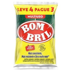 Kit 144 Esponja Bombril Multiuso Leve 4 Pague 3