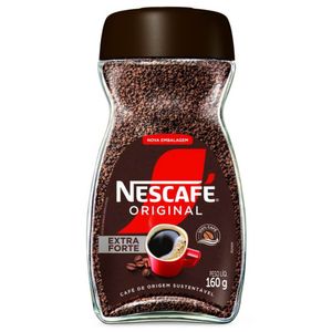 Kit 6 Café Nescafé Solúvel Original Extra Forte Granulado Vidro 160g