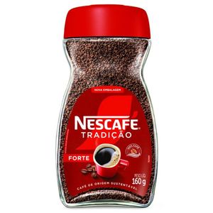 Kit 6 Café Nescafé Solúvel Tradição Forte Granulado Vidro 160g
