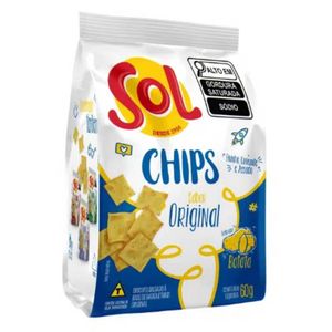Kit 24 Salgadinho Sol Chips Original 60g