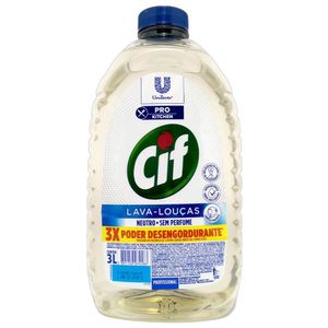 Detergente Lava Louça Cif Profissional Neutro para Máquina 3L