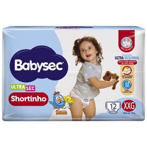 Kit 8 Fralda Descartável Babysec Galinha Pintadinha Ultra Shortinho Jumbinho XXG 12 Unidades