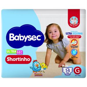 Kit 8 Fralda Descartável Babysec Galinha Pintadinha Ultra Shortinho Jumbinho G 14 Unidades