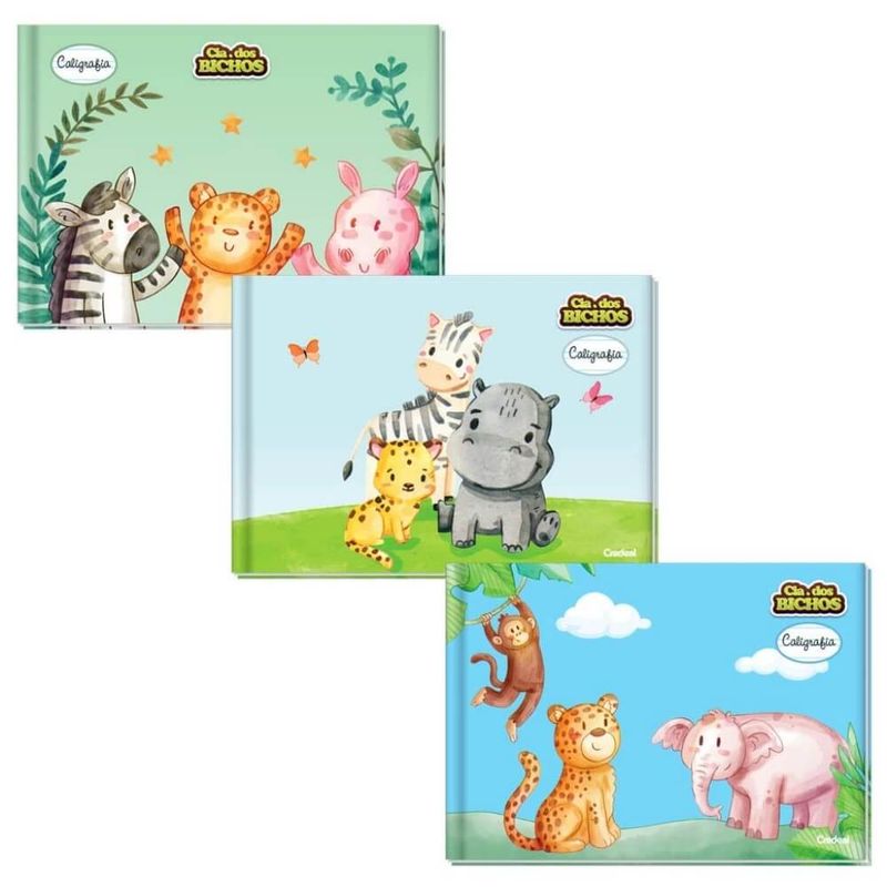 caderno-de-caligrafia-credeal-1-4-cia-dos-bichos-horizontal-brochura-capa-dura-60-folhas-201596-1