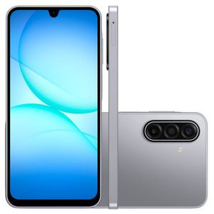 Smartphone Samsung Galaxy A17 com IA Câm Tripla 50MP Tela 6.7" 4GB Ram + 4GB Ram Plus 128GB Cinza