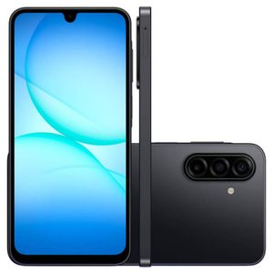 Smartphone Samsung Galaxy A17 com IA Câm Tripla 50MP Tela 6.7" 8GB Ram 256GB Preto